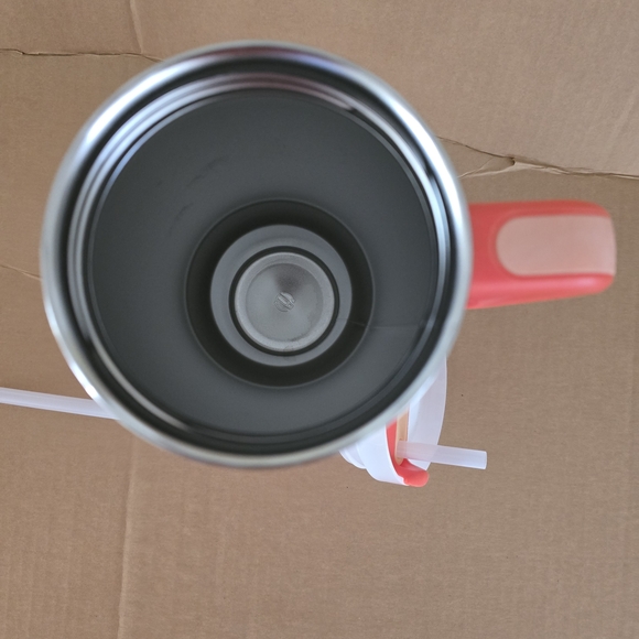 40oz Stanley Vibrant Coral Travel Mug with Handle - Picture 3 of 3